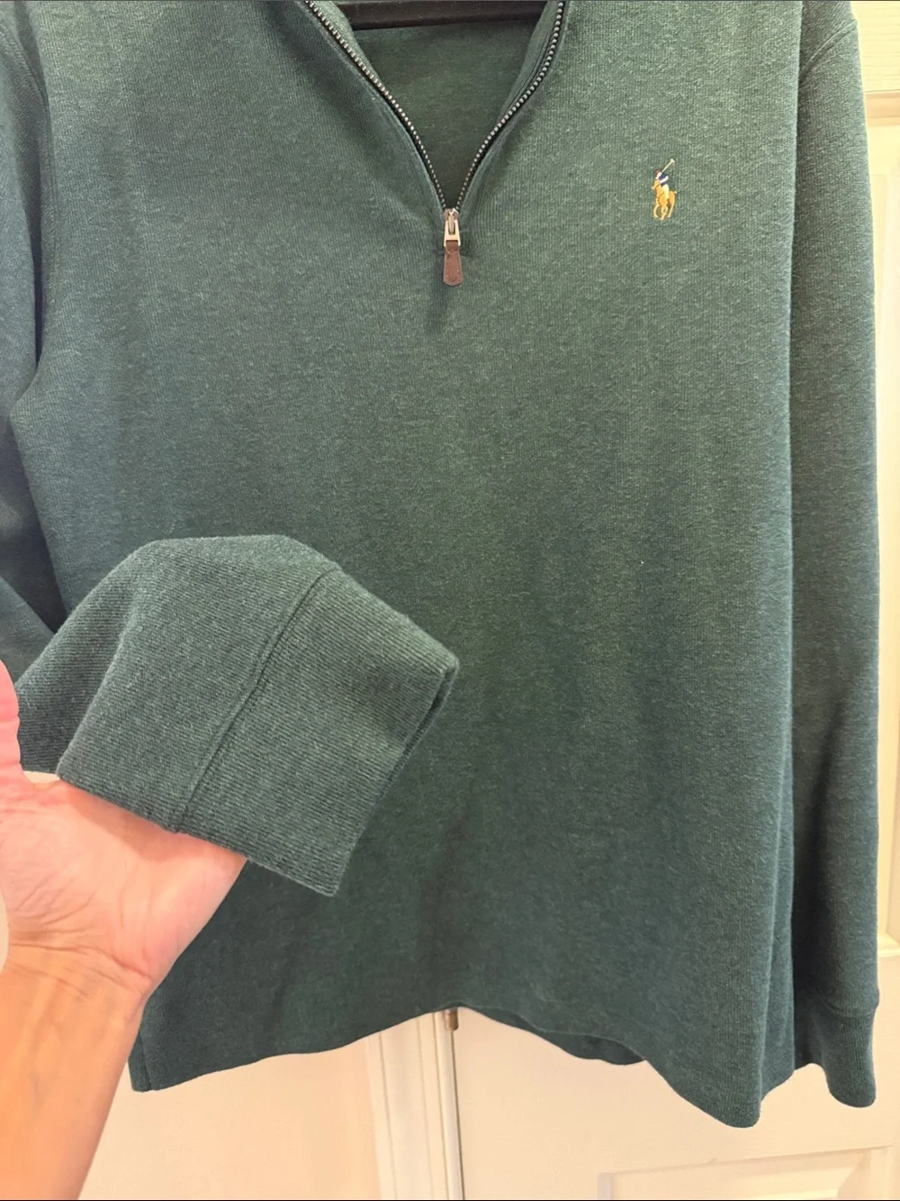 Polo by Ralph Lauren Forest Green Quarter-Zip Sweater